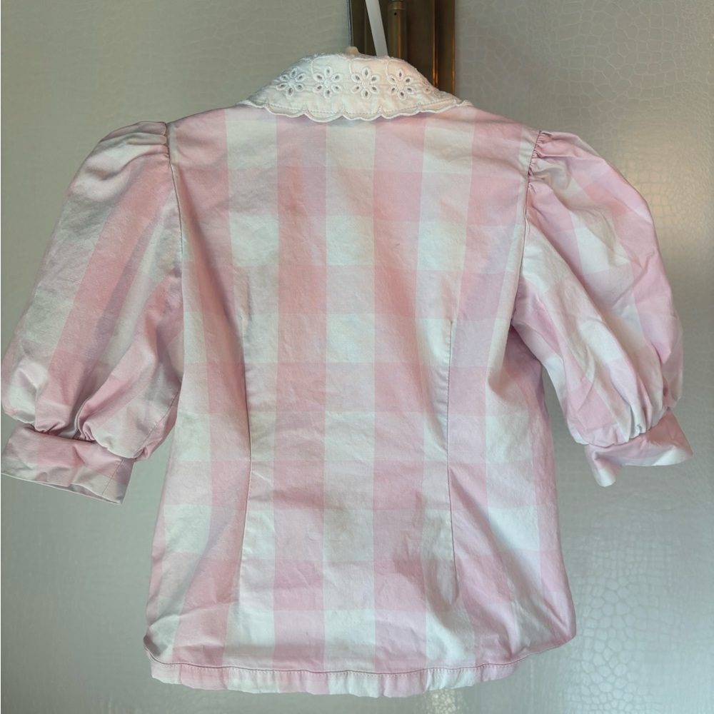 Janie and Jack Pink Blazer with Puff Sleeves - Picture 2 of 2